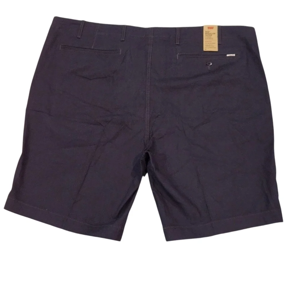 Levi's Men's 502 Regular Taper Stretch Chino Shorts Navy Size 46